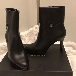 Tahari Black Leather Boots